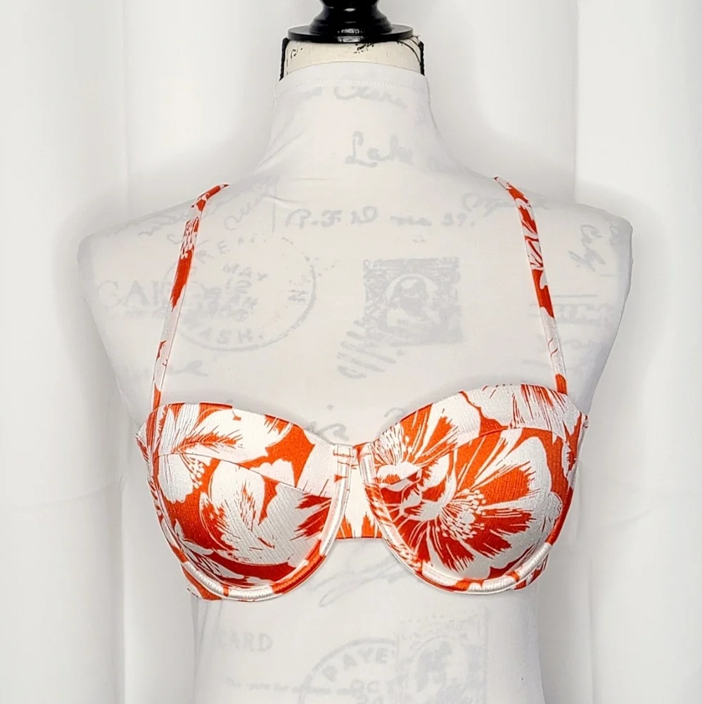 SHADE & SHORE HAWAIIAN PRINT SWIM TOP AA